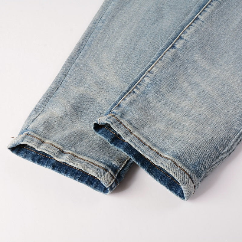 Jeans Blu™ | Stile Amiri con Dettagli a Contrasto