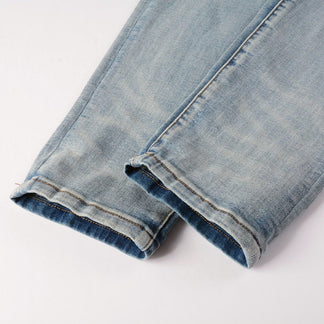 Jeans Blu™ | Stile Amiri con Dettagli a Contrasto