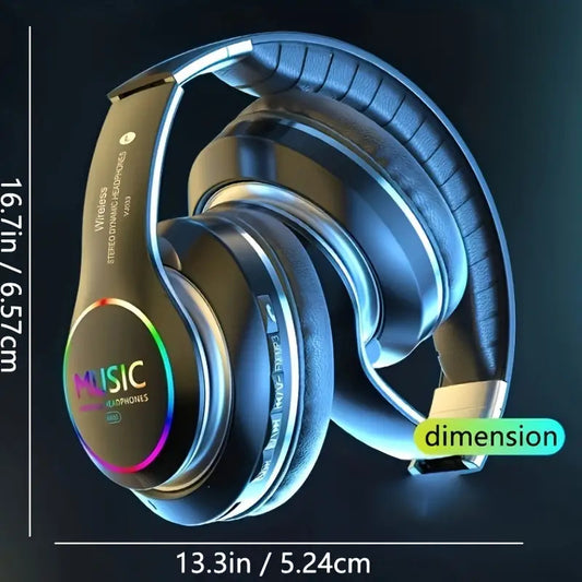 Wireless headphones with deep bass and professional microphone