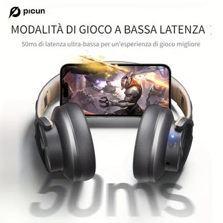 Folding wireless headphones with acoustic insulation