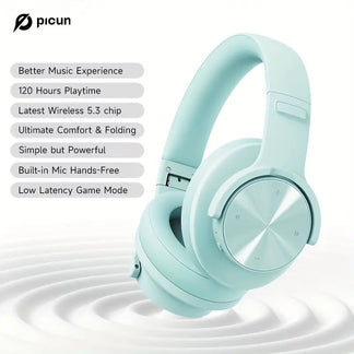 Folding wireless headphones with acoustic insulation