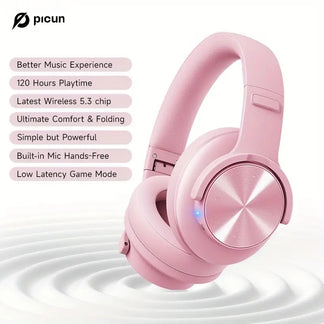 Folding wireless headphones with acoustic insulation