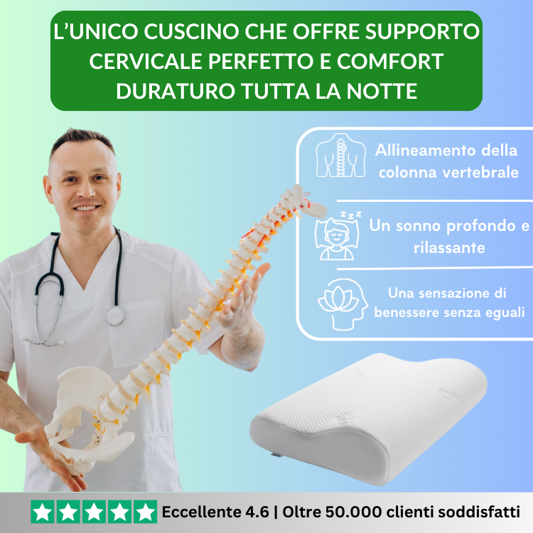 RelaxNeck™ | Cuscino Ortopedico per Cervicale e Collo Rilassato