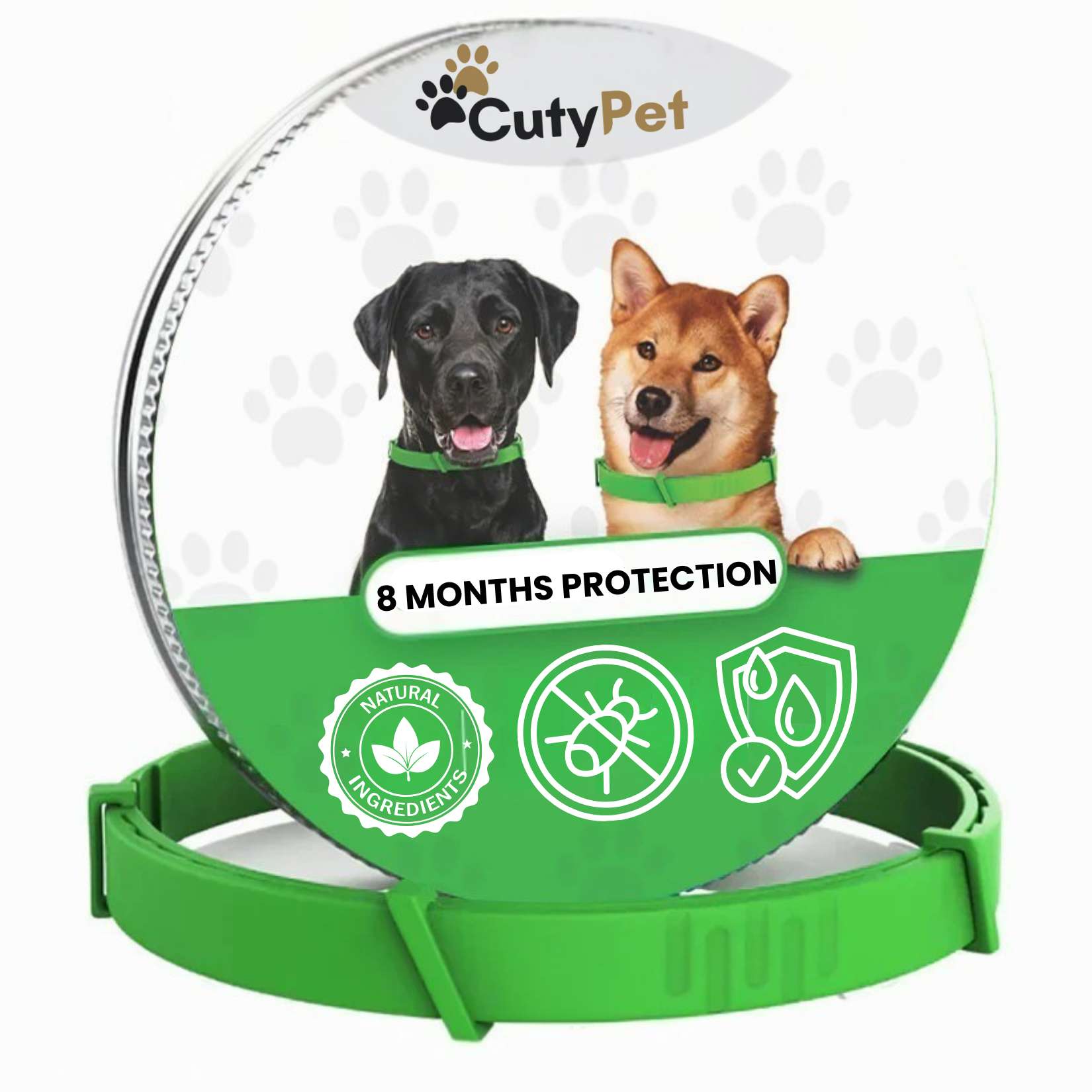 Collare Antiparassiti Naturale per Cani e Gatti – Protezione fino a 8 Mesi contro Zecche e Pulci