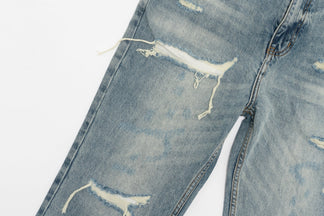 Jeans Strappati™ | Stile Streetwear in Denim Chiaro