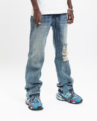Jeffery Flare Denim™ | Denim Flare Uomo Lavaggio Vintage