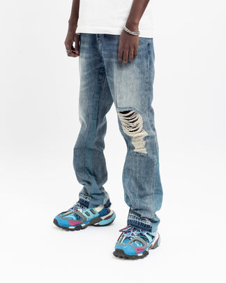 Jeffery Flare Denim™ | Denim Flare Uomo Lavaggio Vintage