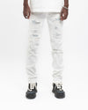 Jeans Bianchi Strappati™ | Stile Slim Fit con Dettagli Ricamati