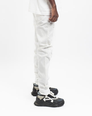 Jeans Bianchi Strappati™ | Stile Slim Fit con Dettagli Ricamati