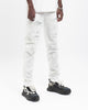 Jeans Bianchi Strappati | Stile Slim Fit con Dettagli Ricamati