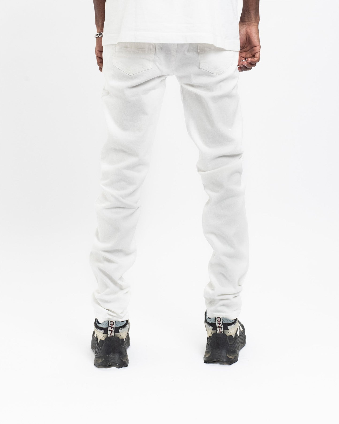 Jeans Bianchi Strappati™ | Stile Slim Fit con Dettagli Ricamati