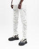 Jeans Bianchi Strappati | Stile Slim Fit con Dettagli Ricamati