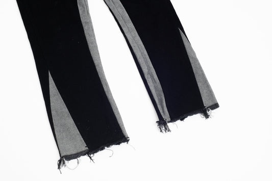 Flared Denim™ | Jeans Flare Nero-Grigio Bicolore
