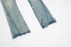 Flared Denim | Jeans Azzurro Svasato con Strappo al Ginocchio