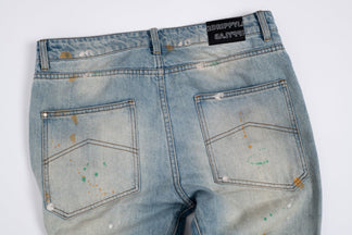 Flared Denim™ | Jeans Azzurro Svasato con Strappo al Ginocchio