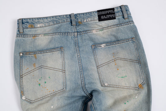 Flared Denim™ | Jeans Azzurro Svasato con Strappo al Ginocchio