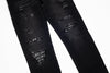 Jeans Neri Strappati | Stile Slim Fit con Dettagli Lucidi