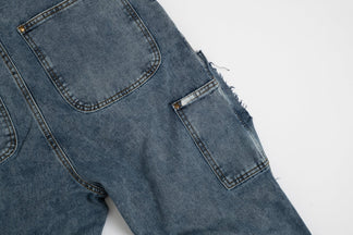 Flared Denim™ | Jeans Flare Patchwork Bicolore