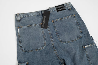 Flared Denim™ | Jeans Flare Patchwork Bicolore