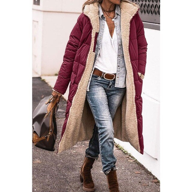 Piumino Da Donna Elegante | Caldo e Foderato in Sherpa