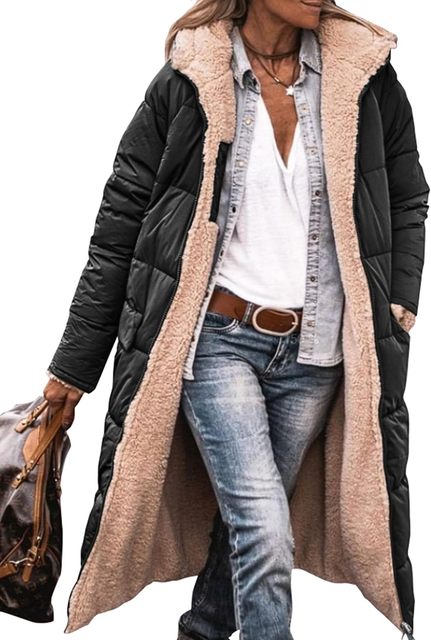 Piumino Da Donna Elegante | Caldo e Foderato in Sherpa