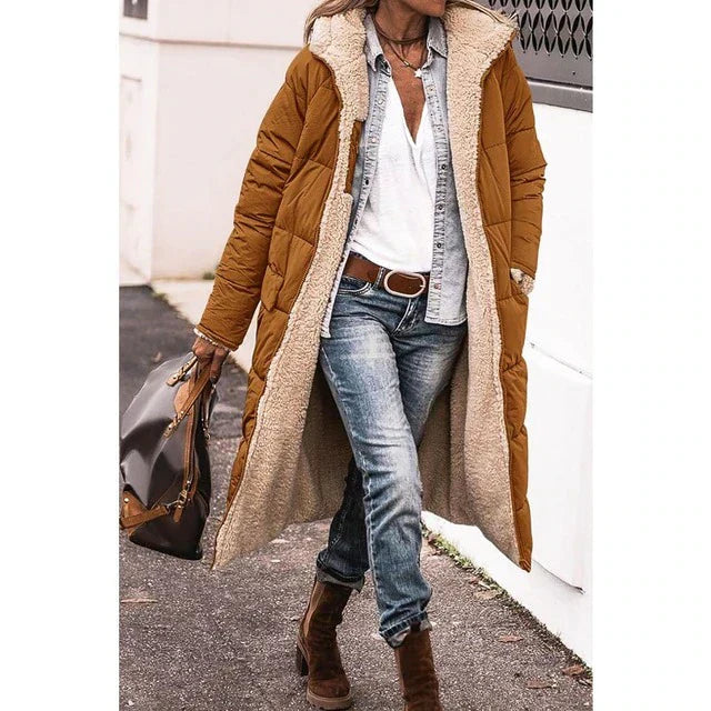 Piumino Da Donna Elegante | Caldo e Foderato in Sherpa