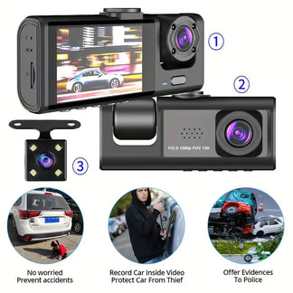Dash Cam Double Gyioeupt 1080p Full HD night vision and loop recording