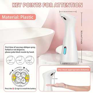 Automatic soap dispenser with infrared sensor for kitchen and bathroom