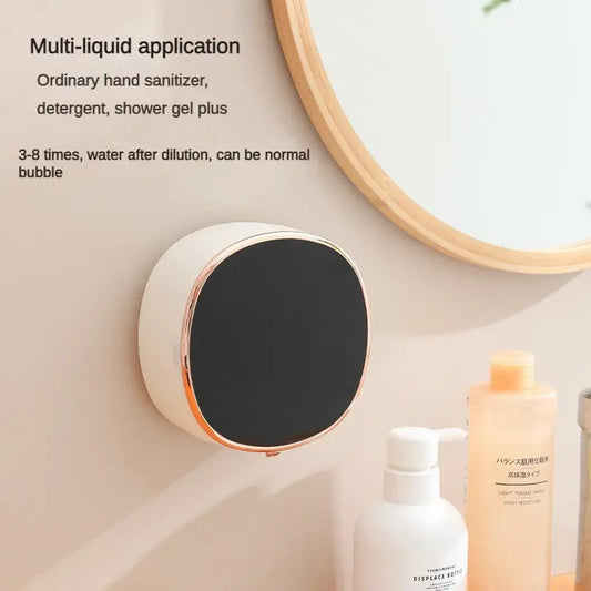 Automatic soap distributor with infrared sensor and screen with thermometer