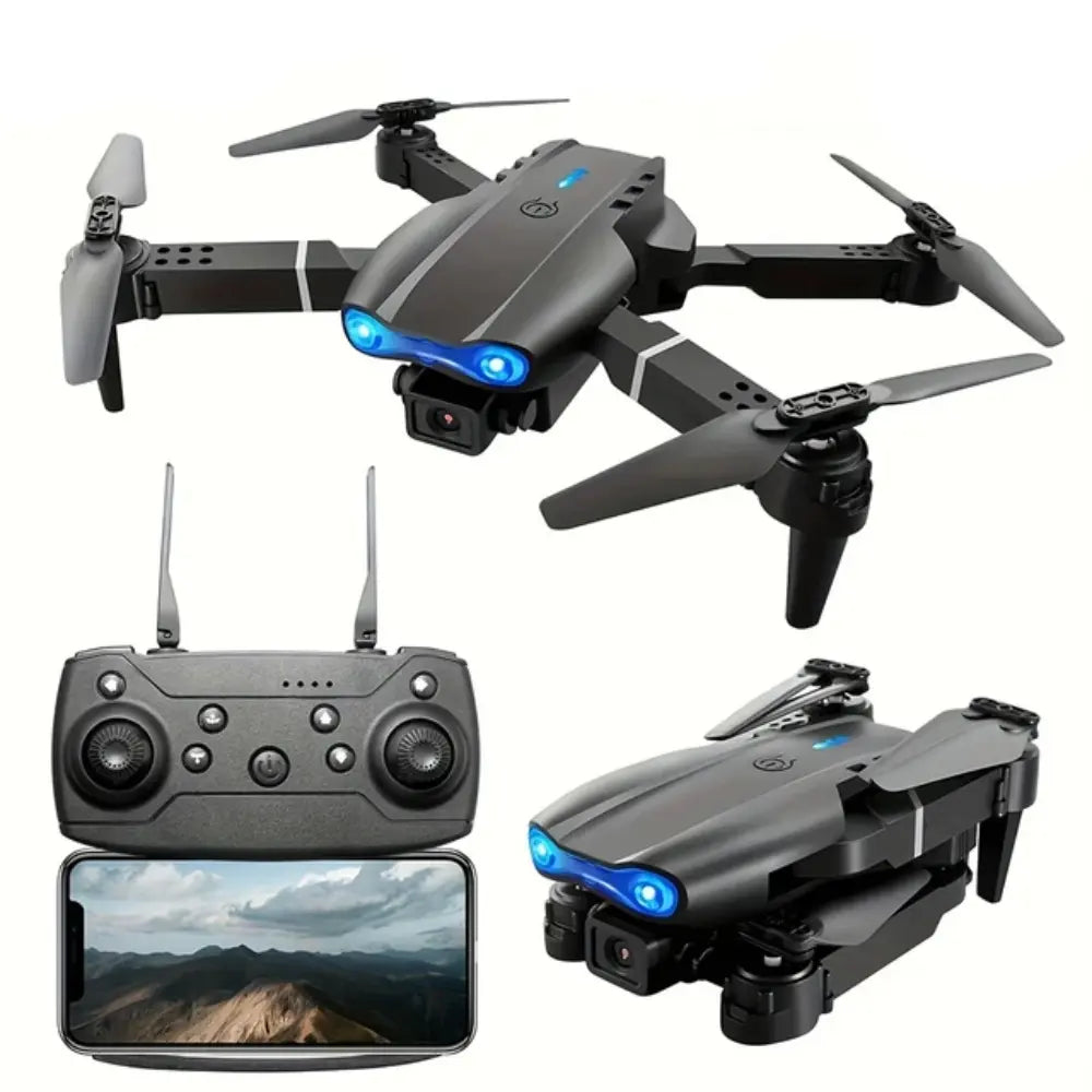 E99 Pro 4K Dual-Camera Drone, Foldable, Altitude Hold, Gesture Control, WiFi, Gravity Sensor, USB Charging, Storage Bag, Black MigliorPrezzi.com