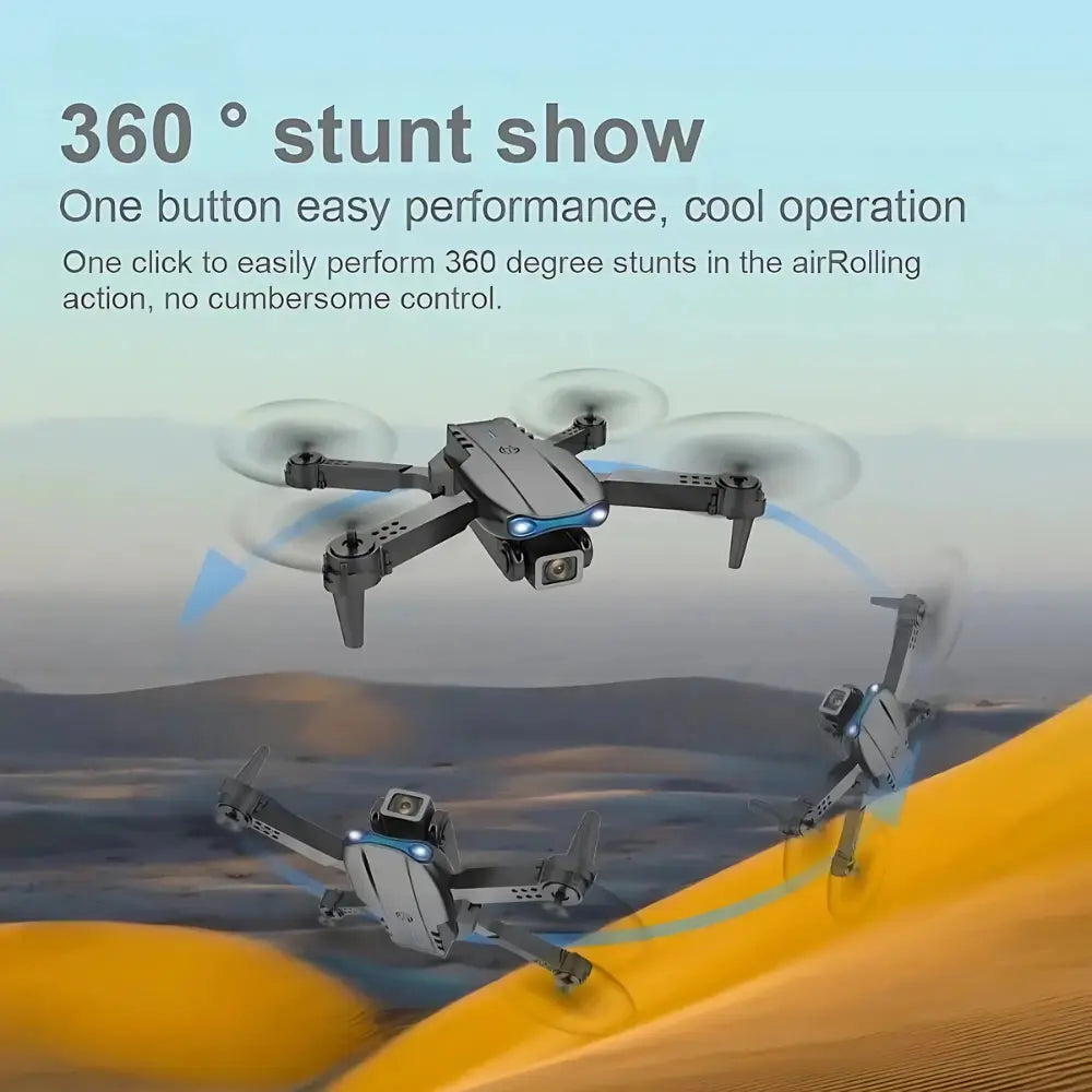 E99 Pro 4K Dual-Camera Drone, Foldable, Altitude Hold, Gesture Control, WiFi, Gravity Sensor, USB Charging, Storage Bag, Black MigliorPrezzi.com
