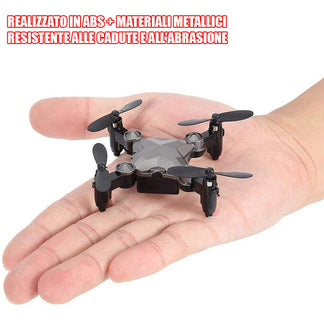Folding drone with camera, controllable via remote control or smartphone with Wi-Fi connection