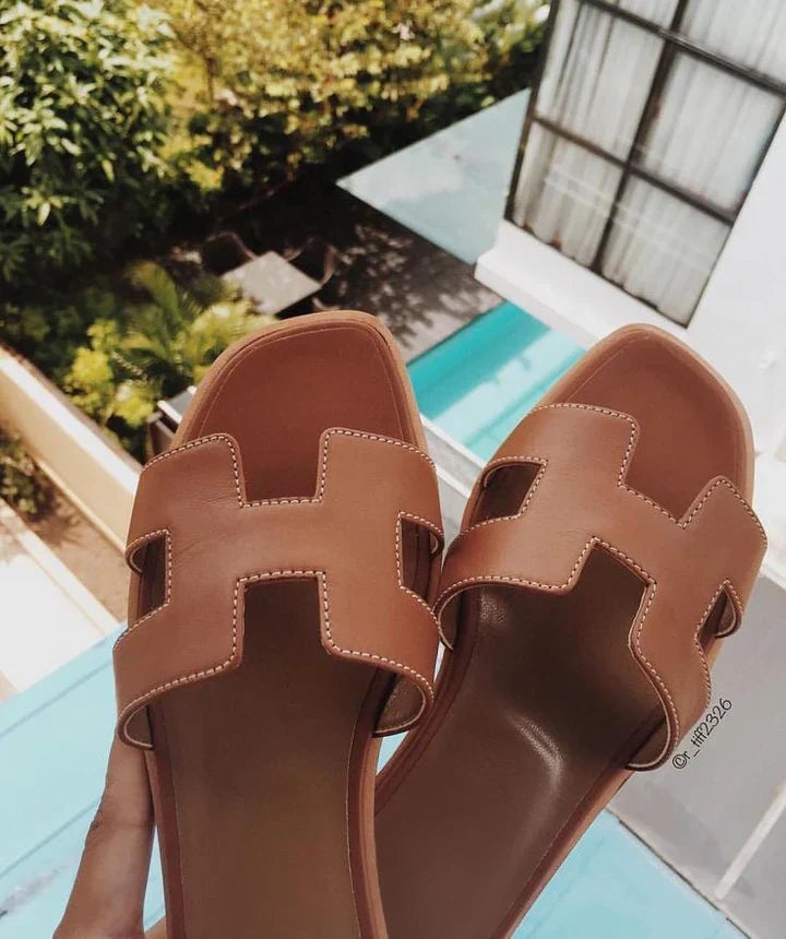 Sandali in Pelle con Design H™ | Eleganza Moderna e Comfort Estivo