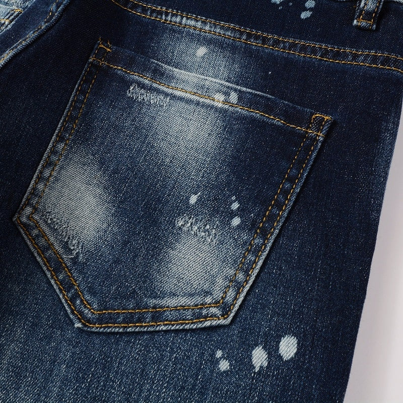 Denim Slim Fit™ | Strappi Multipli e Lavaggio Sbiadito