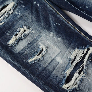 Denim Slim Fit™ | Strappi Multipli e Lavaggio Sbiadito