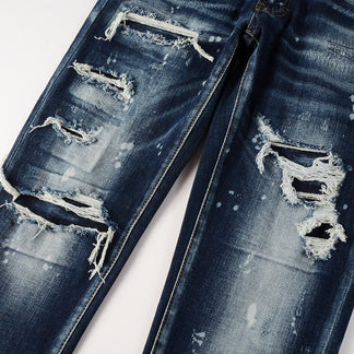 Denim Slim Fit™ | Strappi Multipli e Lavaggio Sbiadito