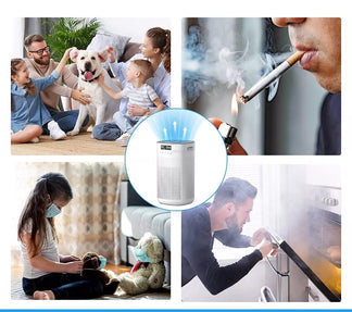 Air purifier for environments with HEPA and UV-C filter purifies at 99.97%