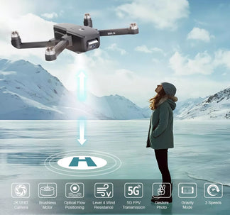 Drone with 2K camera, drone wi-fi drone 2 batteries and flight time 30 minutes