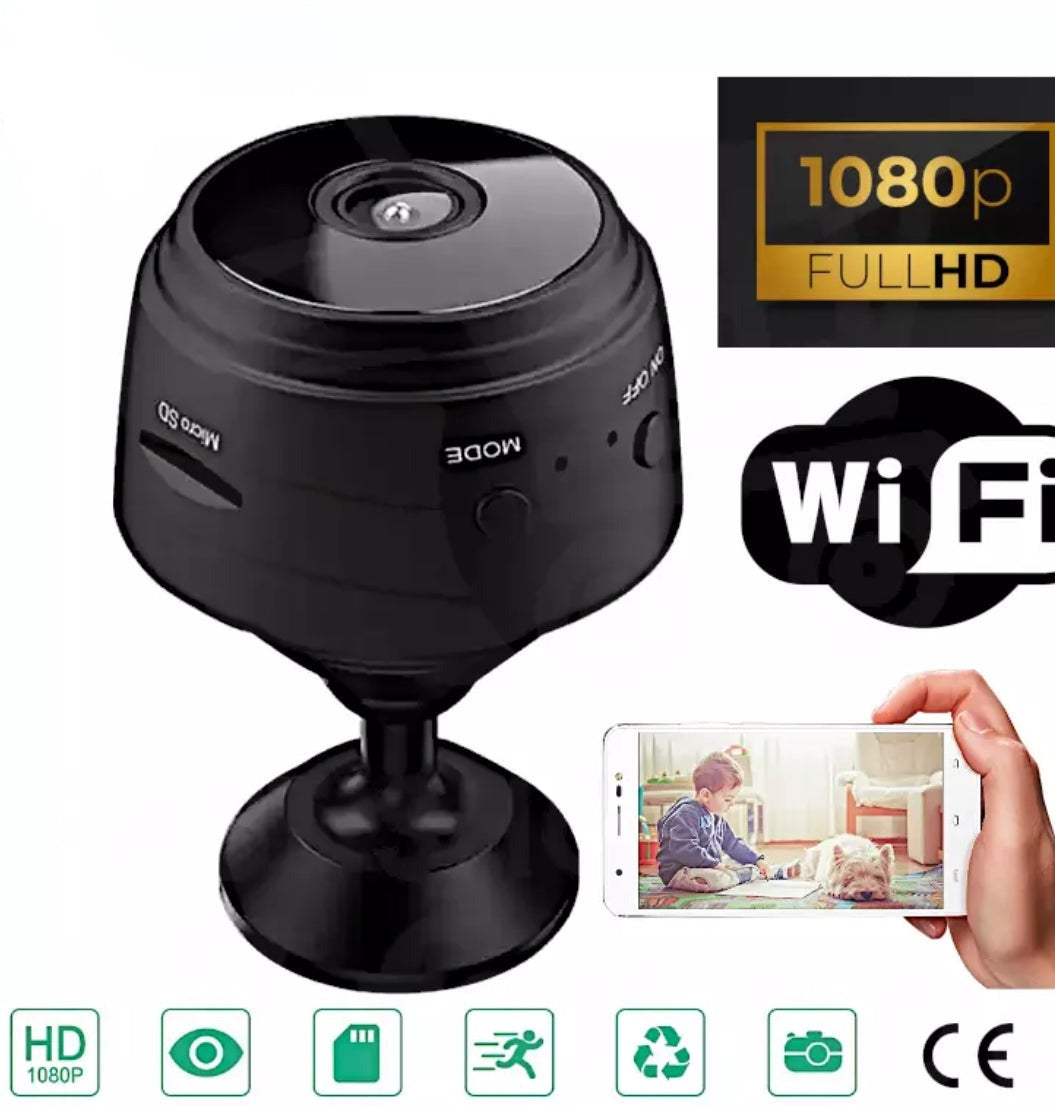 Mini camera di sorveglianza Wi-Fi HD: videosorveglianza senza fili da interno, risoluzione 1080P