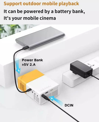 Full HD 1080p portable projector with remote control