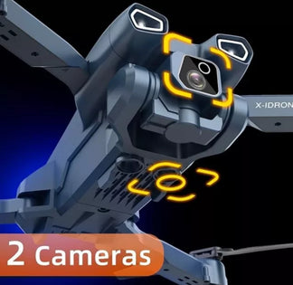 Folding drone with 1080p camera, stabilization functions, and double battery included