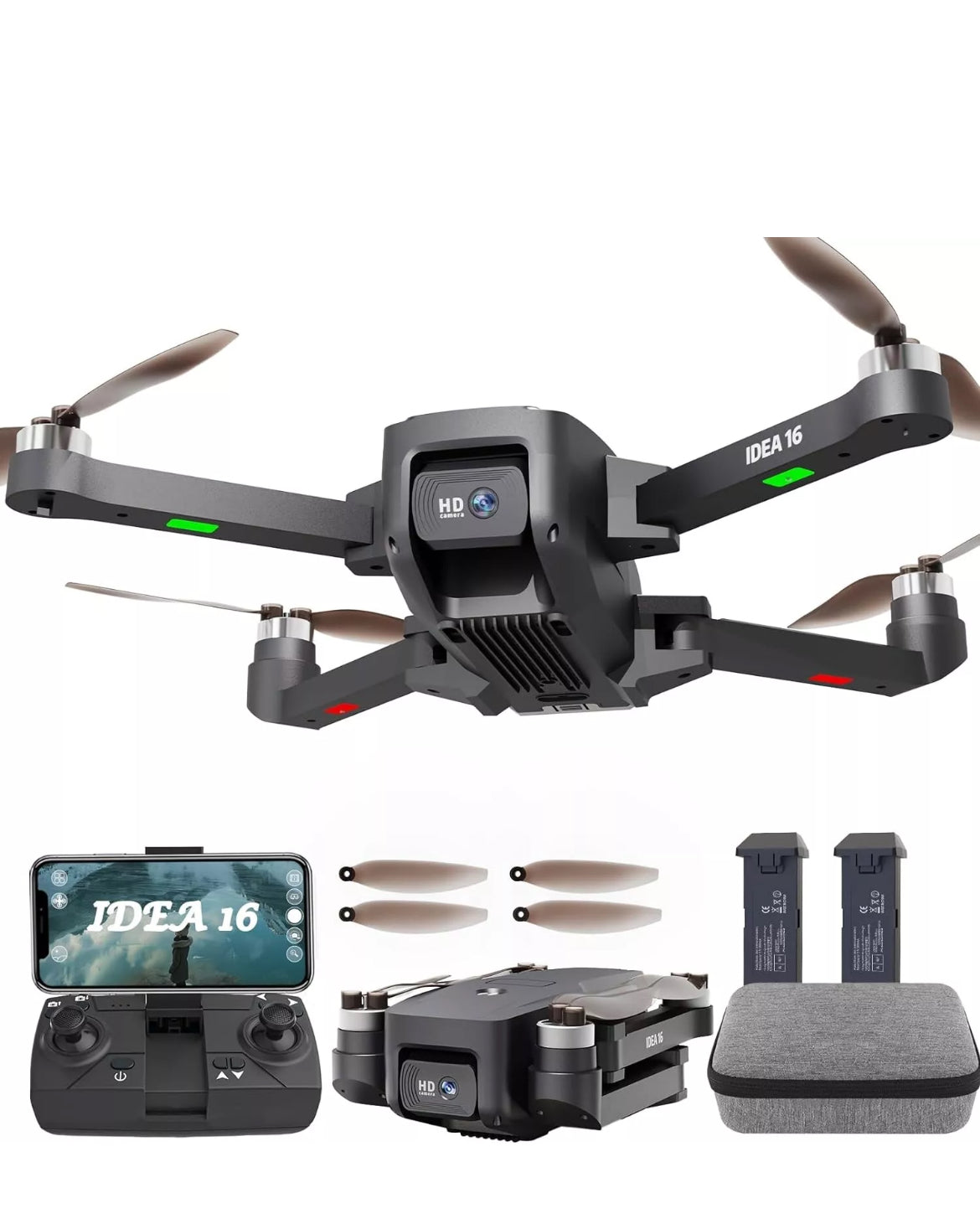 Drone con telecamera 2k, drone WI-FI drone 2 batterie e tempo di volo 30 minuti