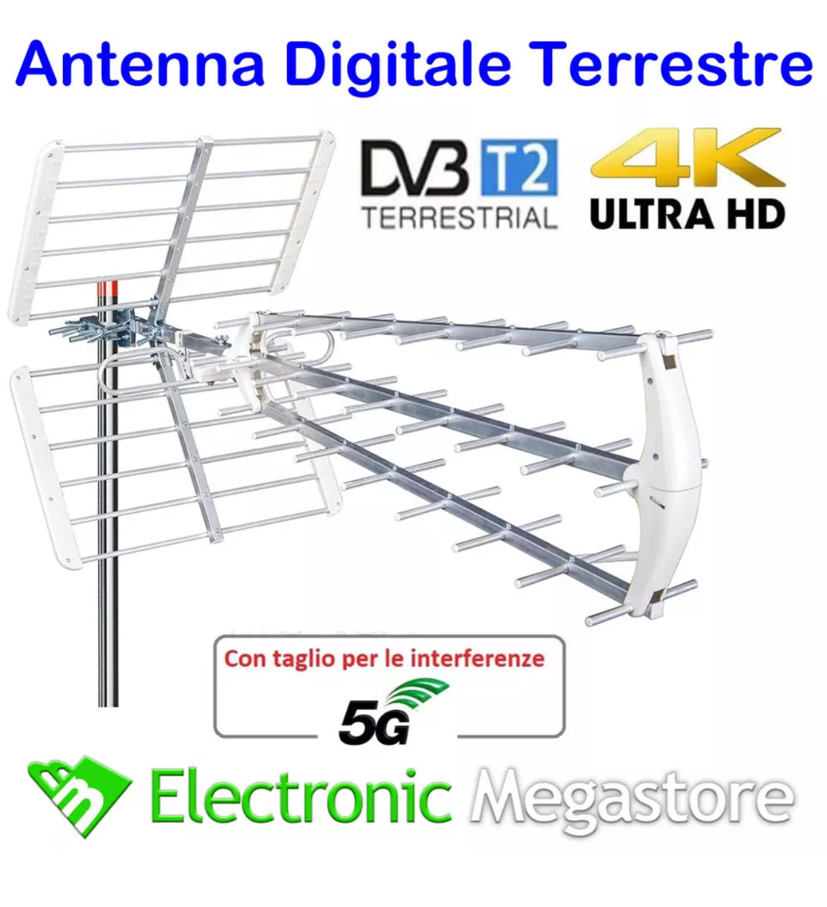 Antenna tv digitale terrestre UHF esterna con filtro 5g