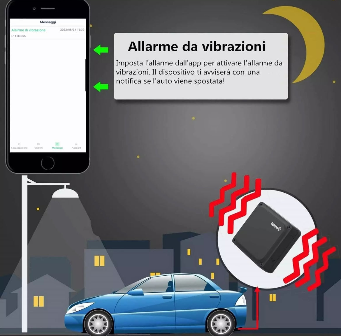 Tracciatore di posizione localizzatore gps tracker per auto-veicoli con batteria a lunga durata