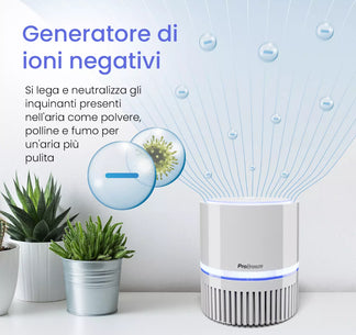 Small air purifier with True filter and night light