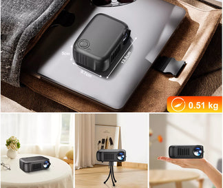 Mini projector 1080p full hd hdmi usb portable cinema home theater outdoors
