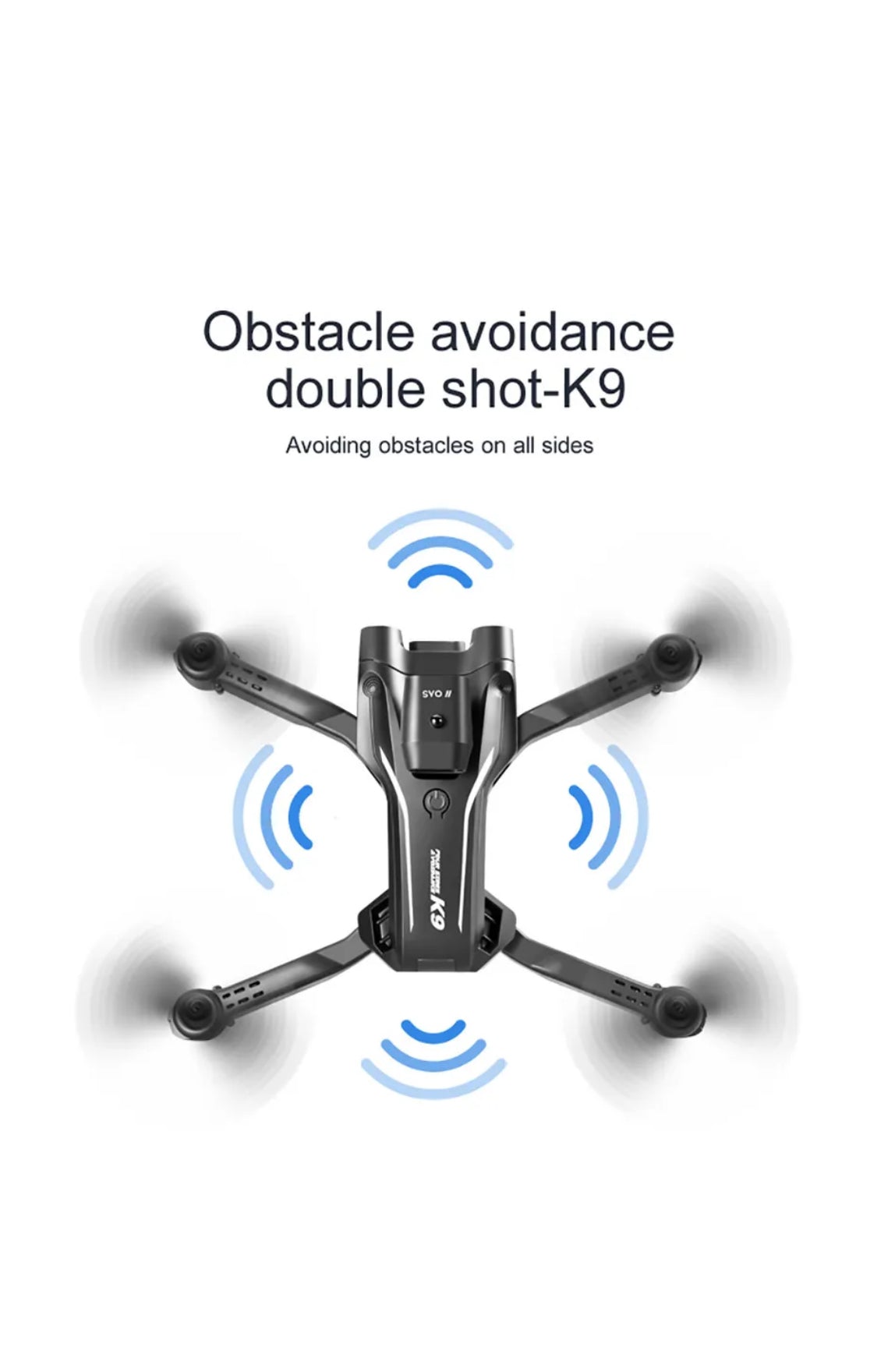 Drone with three cameras, carbon fiber structure and 360 ° obstacle avoidance function