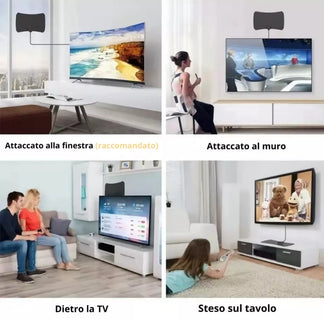 Digital terrestrial amplified internal TV antenna HD 4K