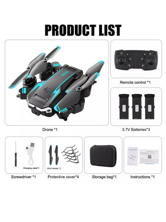 Folding drone with dual camera, FPV WiFi and GPS complete with 3 batteries