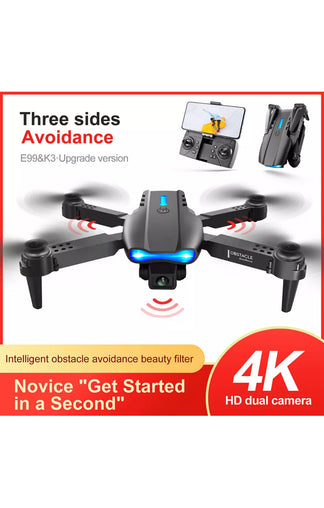 Drone pieghevole con fotocamera 4K HD, GPS, WiFi FPV